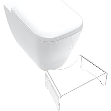 Toilet Stool Acrylic Squat Potty, Clear Toilet Step Stool for Adults, Pooping Stool, Strong Load-Bearing, Blends Seamlessly Into Any Bathroom,6.5 Inches