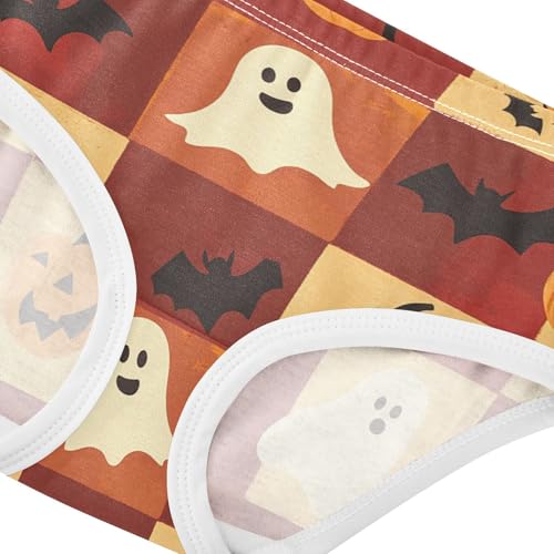 Cotton Toddler Underwear Custom Halloween Icons Pumpkins Orange Panties for Girl Aesthetic Briefs Underpants 2t4