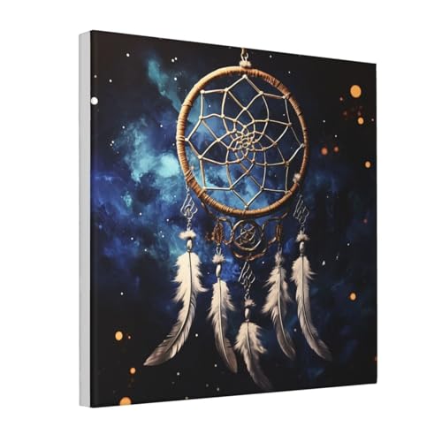 Tableau moderne attrape-rêves blanc sur toile premium