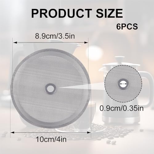 Rukinovi Z80GHGLQ-01 6 Pieces 4 Inch French Press Filter thumb #1