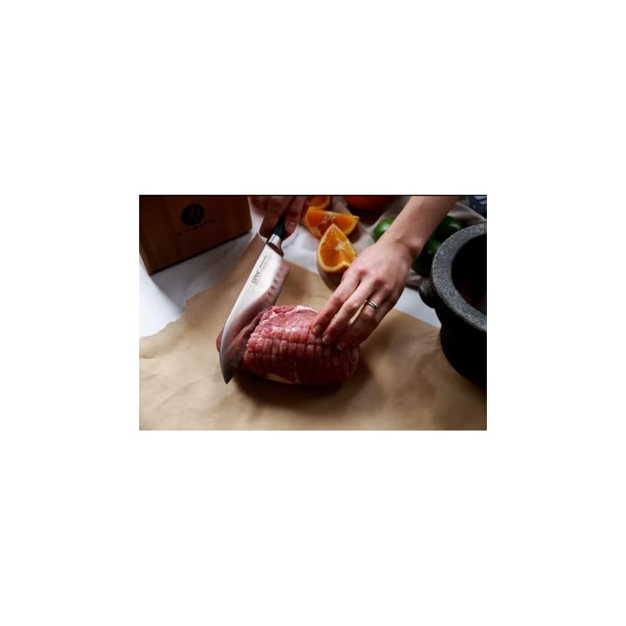 Ginsu-Chikara-Bamboo-block-12-piece-knife-set-Black Ginsu Chikara Series Forged 12-Piece Japanese Knife Set, Black - Premium Cutlery Set with 420J Stainless Steel Kitchen Knives and Toffee Bamboo Block