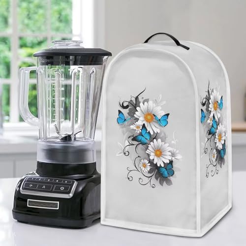 Image of Talayituse Daisy Butterfly Print Blender Dust Cover, Fingerprint Protection Cover for Stand Mixer or Coffee Machine, Home Kitchen Appliance Covers for Stain Dust Resistant Supplies