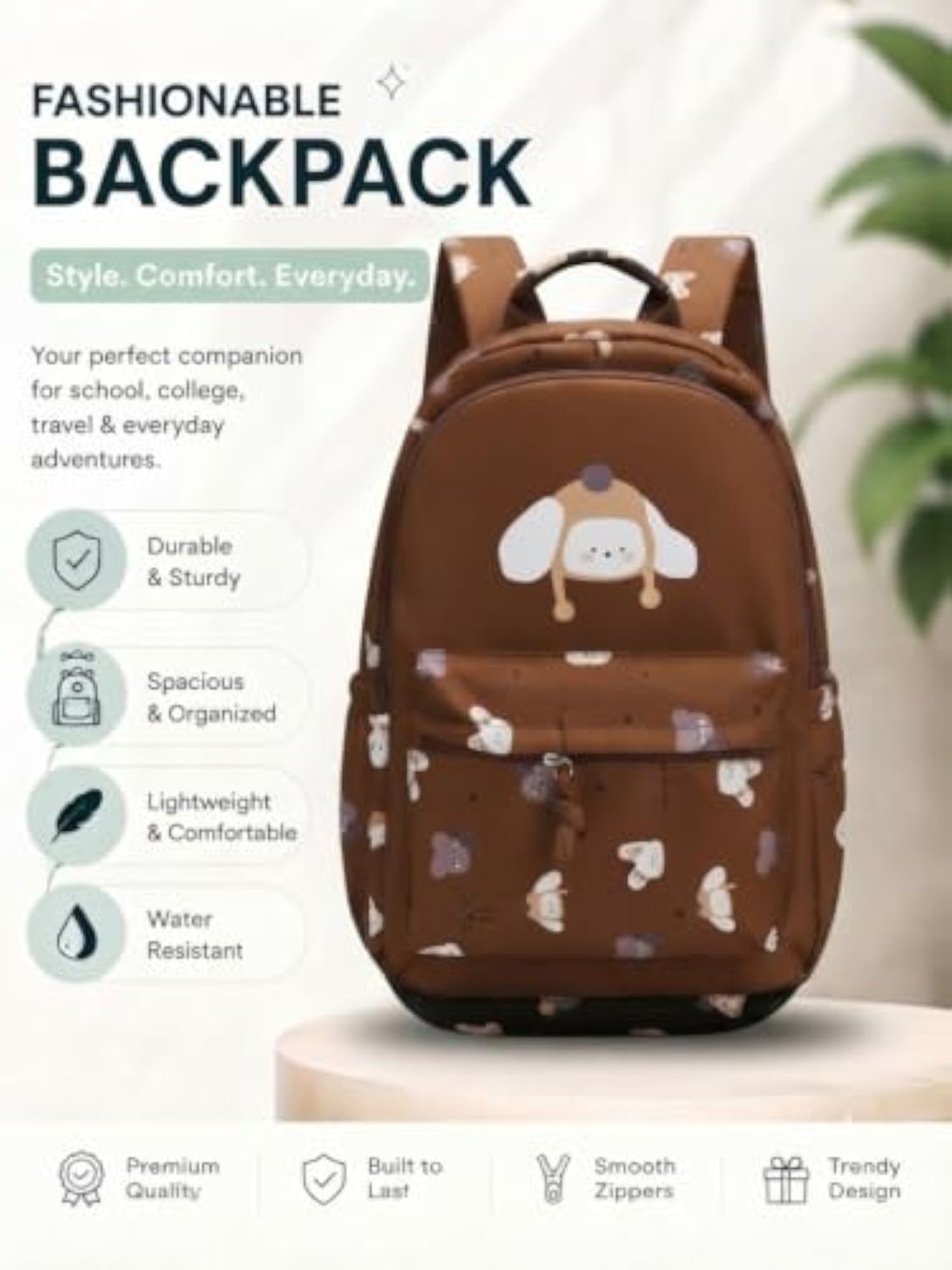 Anti-Theft Korean Laptop Backpack for Men and Women, 17 Inch