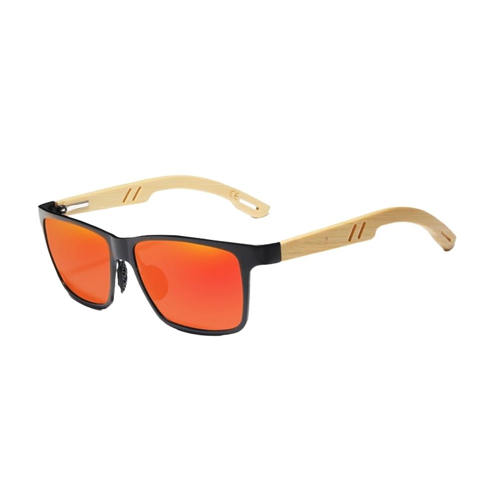 Gafas de sol polarizadas de aluminio para hombre, de bambú, de madera natural, modernas, con protección UV400, para mujer.