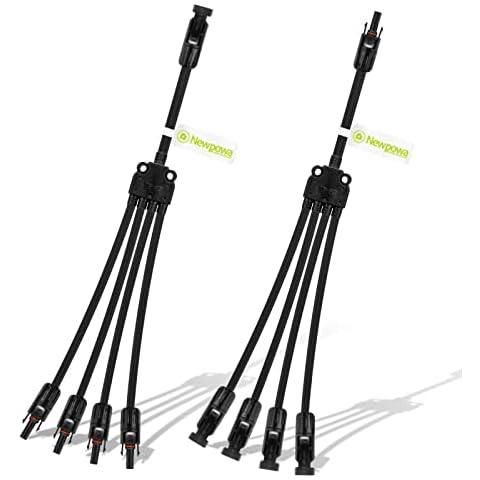 Newpowa 4 to 1 Flexible MC4 Connector Extension Cover