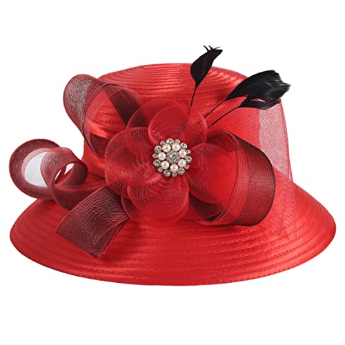 Sombrero Derby para Mujer con Cinta de Satén miniatura 3