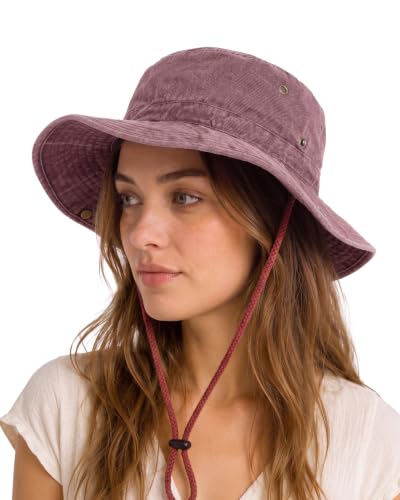 Image of Zylioo XXL Boonie Hat for Big Heads, Wide Brim Sun Hat with Chin Strap | Washed Cotton Feel With Floppy Brim And Chin Cord, Comfortable For Hiking, Fishing, Safari, Beach, Camping, And Travel
