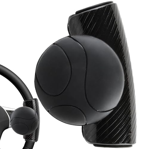 AUTOZOCO Pomo Giratorio Universal para Volante, Perilla de Volante, Bola de Refuerzo de Volante Universal, pomo dirección para Coches, Apto para Furgoneta, camión o Cualquier vehículo con Volante.