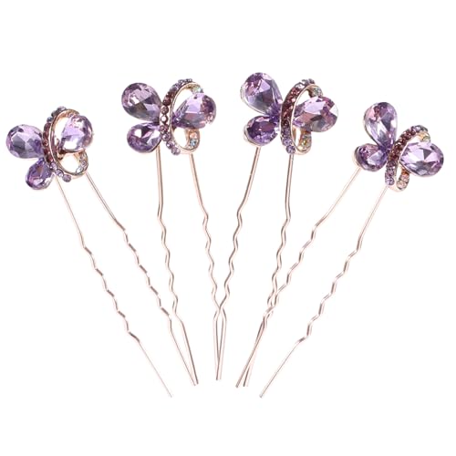 Épingles Cheveux U Forme Résistant pour Chignon Mariée sans Glisser - 4