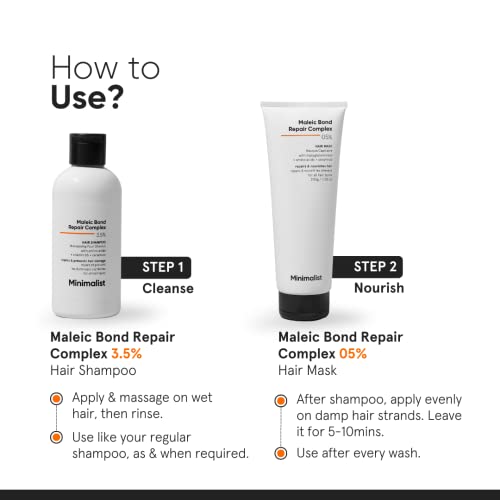 Minimalist MN-MHSV Hair Shampoo For Damaged Hair & Frizzy Hair | Maleic Bond Repair Complex 3.5% | With Argan Oil, Ceramides & Coconut Oil thumb #4