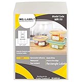 Mr-Label® Waterproof Removable Adhesive Labels - Tear-Resistant stickers for Kitchen | Manufacturing and storage | Organising and filing - Leaser Printer Only (Size: 63.5mm*38.1mm) (10 Sheets/210 pcs)