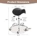 E-Motie Saddle Stool, Ergonomic Saddle Chair with Wheels 450 LBS, Adjustable Height Swivel Salon Stool, Rolling Stool for Home Office Tattoo Massage Clinic Lab Beauty (Black)