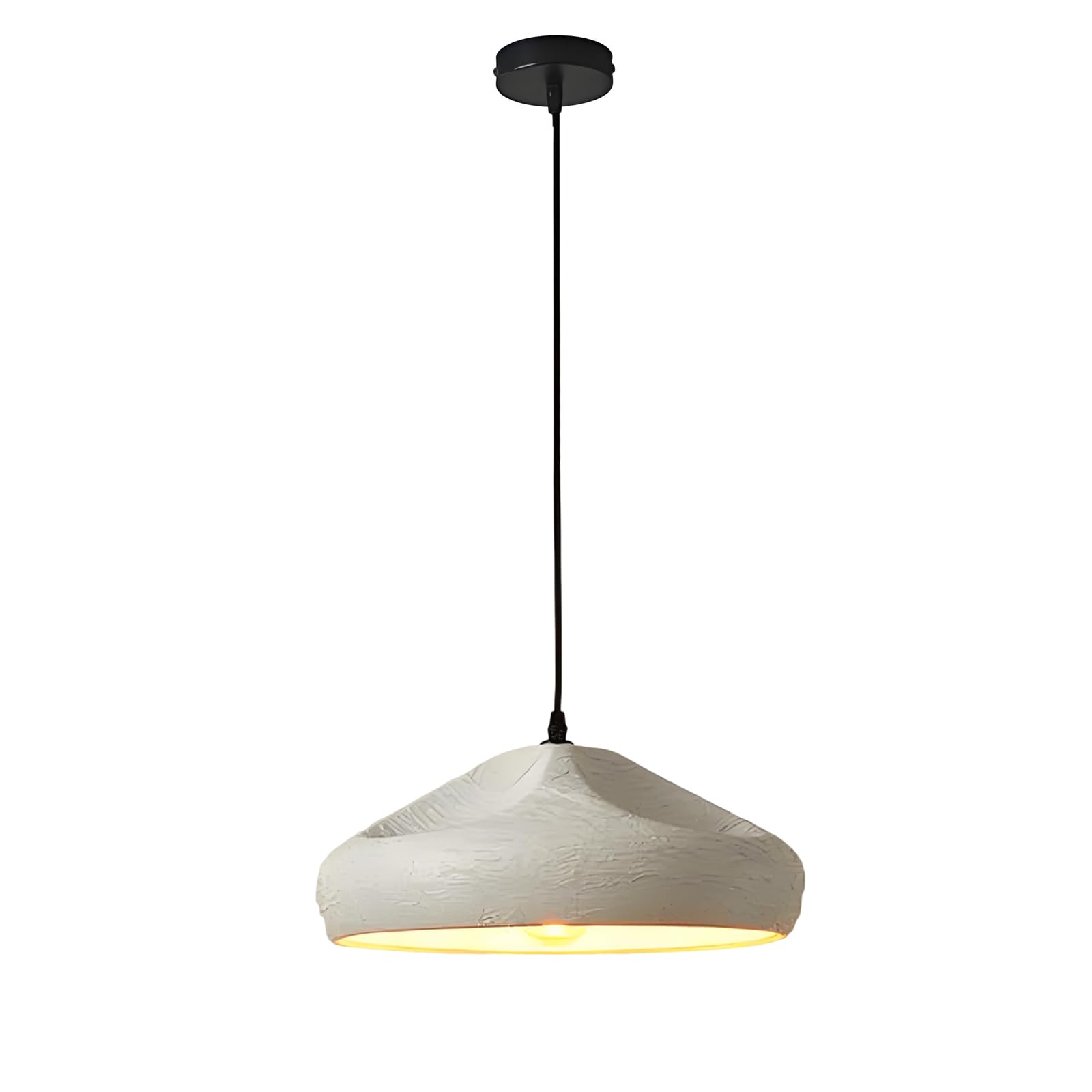 YNVIOZM Modern Ceramic Pendant Light 14.5" Gray Industrial Hanging Lamp Mid-Century Vintage Hanging Ceiling Lighting Fixture for Kitchen Island Dining Room Bedroom Hallway