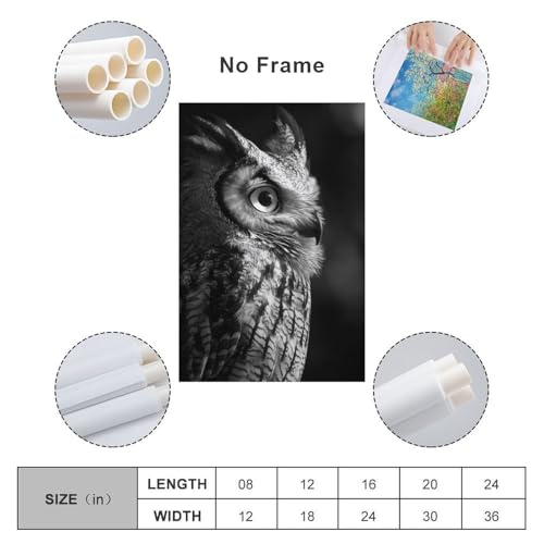 Impression d'art mural hibou rompre la monotonie d'un mur blanc - 2