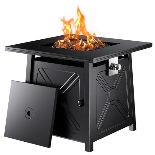 Ciays 32 Inch Gas Fire Pit Table, 50,000 BTU Propane Fire Pits for