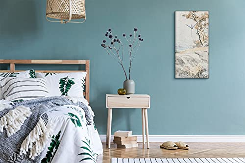 Horloge sur toile 30x60cm pour art mural de salon et image art moderne