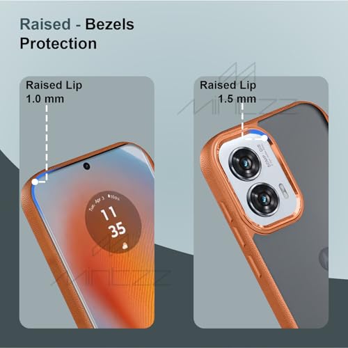 Image of MINTZZ Moto Edge 50 Fusion Back Cover, Leather Design, Protective Cover with Camera Lens Protection, Premium Grip & Slim Fit Durable, Edge 50 Fusion Case (Brown, Moto Edge 50 Fusion)