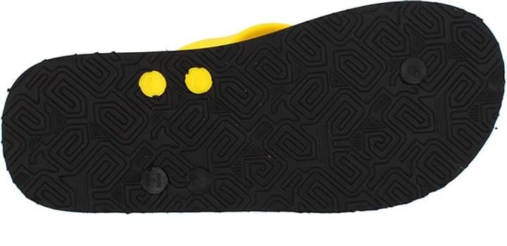Image of Men's Flip Flops, Yellow and Black Graphic Print, Casual Summer Footwear