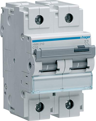 HMX 2P 10A C disjoncteur bipolaire haute sécurité contre surcharges et courts-circuits