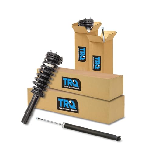 Image of TRQ Front and Rear Complete Strut Assembly & Shock Absorber Kit Complete Strut & Coil Spring Assembly Compatible with 2005-2010 Chrysler 300 2007-2010 Dodge Charger 2005-2008 Magnum