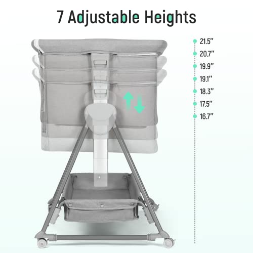 Cowiewie 7-Height Adjustable Bassinet