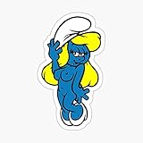 Smurfette Nude Pinup Sticker - Sticker Graphic - Auto, Wall, Laptop, Cell, Truck Sticker for Windows, Cars, Trucks