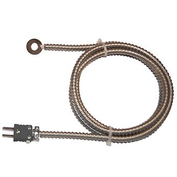 Sonda tipo J de tornillo con miniconector cable blindado 304 SS de 5 pies