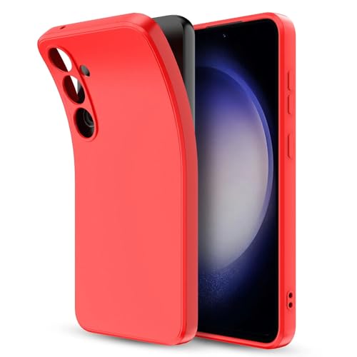 Image of Back Cover for Samsung Galaxy S23 FE 5G | Full Camera Protection | Premium Liquid Silicon Case | Flexible Bumper Case for Samsung Galaxy S23 FE 5G (Red)