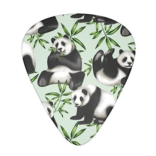 Panda Lot de 12 médiators en bambou pour guitare électrique et basse - Les Beatles, Paul McCartney, John Lennon, RIngo Starr, George Harrison Panda Lot de 12 médiators en bambou pour guitare électrique et basse