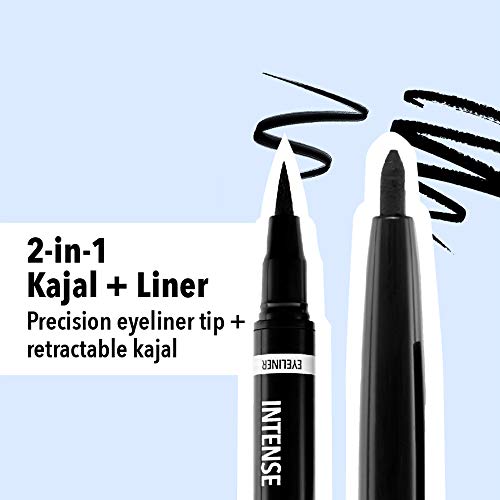 Blue Heaven Intense Duo Kajal + Eyeliner Stick, Black(0.55Ml+0.30Gm), Matte Finish - Image 5