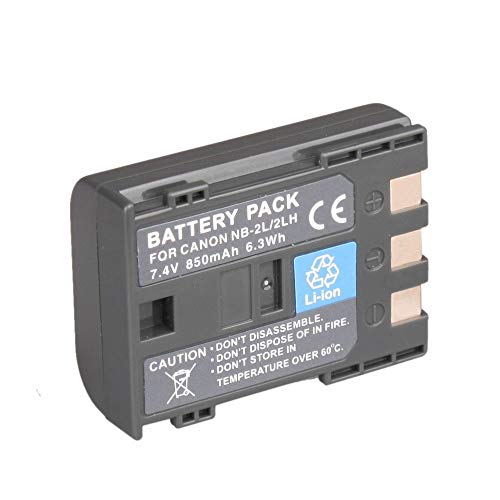 Bateria NB-2LH para câmera digital e filmadora Canon EOS 350D, PowerShot G7, Rebel XTi, Elura 85, ZR
