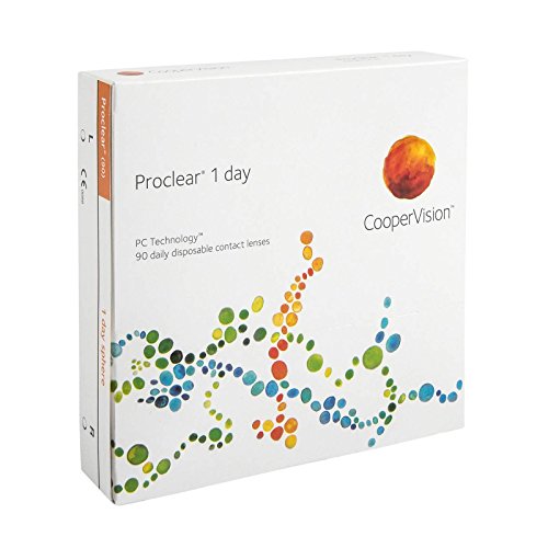 Proclear 1-Day - Lentes de contacto esféricas diarias (R 8.7 / D 14.2/2.5 Diop), Pack de 90 uds.