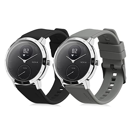 kwmobile Straps Compatible with Withings ScanWatch 42mm / Steel HR 40mm / ScanWatch Horizon Straps...