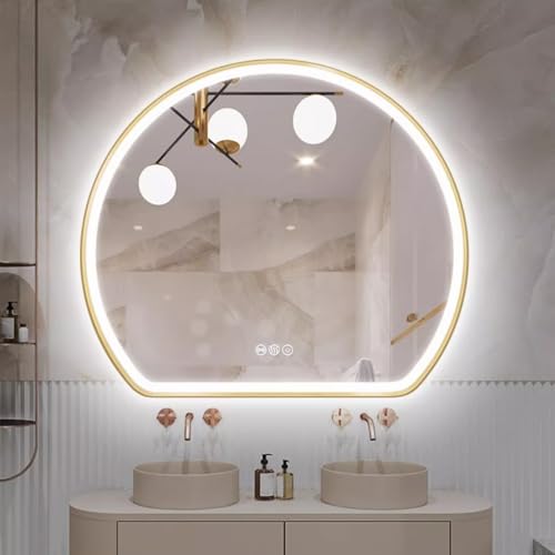 Miroir rond antibuée avec éclairage réglable pour coiffeuse - 2