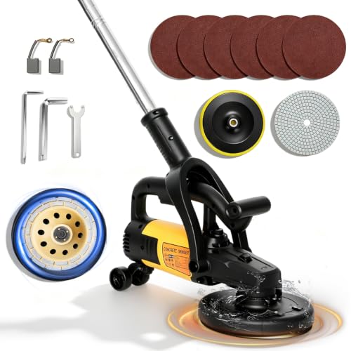 7 Inch Concrete Grinder Set 3800W Concrete Floor Grinder with Dust Shroud