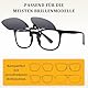 Epavouos Clip-On Polarisiert Sonnenbrille UV400 Schutz Ideal für alle Outdoor-Aktivitäten (Schwarz, 60mm X 43mm)