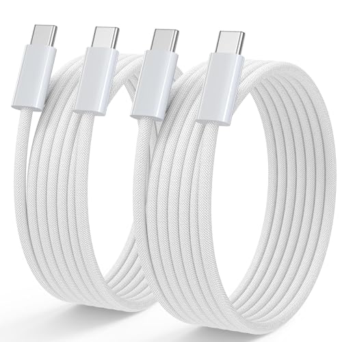 [Wide Compatibility] 100W USB C to USB C charging cable which includes all USB C Phones: MacBook, Smartphone, Tablet and Laptop. For example: iPhone 16/15/15 Plus/15 Pro/15 Pro Max,MacBook Pro 16, MacBook Pro 14, MacBook Pro 13,iPad Pro 12. 9 (2021), iPad Mini 6, iPad Air 5,Galaxy S23/S22/S21,Note 20,Redmi Note 10 Pro, Huawei Mate 10/P10/P20,Google Pixel 2/2XL/3/ 3XL, etc. Please use a USB-C power adapter such as 18W/30W/45W/60W/65W/96W/100W.