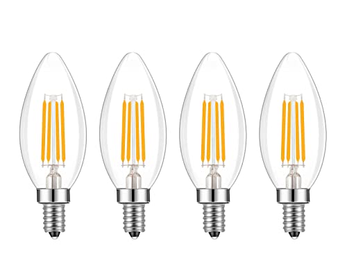 Lamsky E14 Base LED Filament Candle Shape Light...
