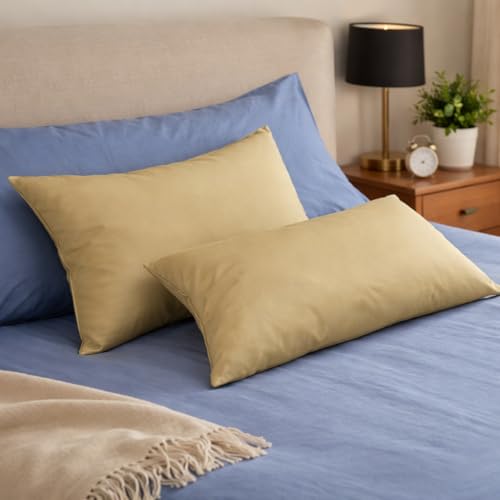 Image of ARLinen Sleeping Pillow Filler Set of 1 - Non-Woven Fabric, Fluffy Cotton Filling, Home, Hospital, Hostel & Travel Use - Taupe 16x24 Inch