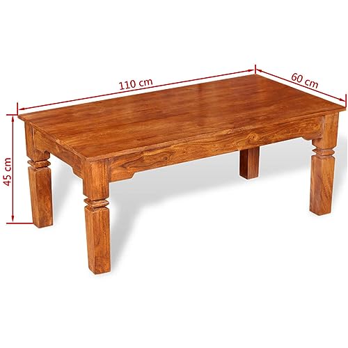 Table basse en bois d'acacia pour vos soirées conviviales au salon