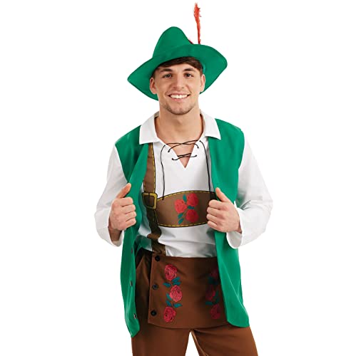 Fun Shack Traditionele lederhosen kostuum voor heren - Afbeelding 3