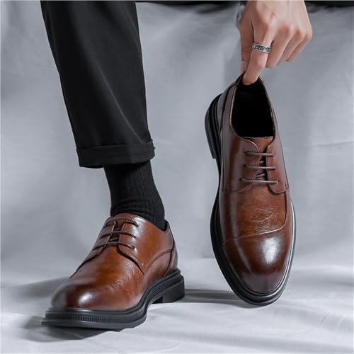 Stylish Mens Leather Oxford Shoes Lace Up Design for Work Business and Casual Walks3