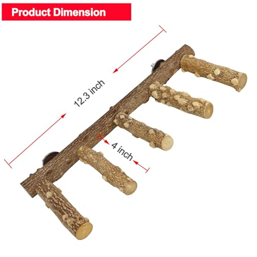Kintor CW240 Bird Ladder Perch Cage Nature Wood Stand Parrot Chew Toy thumb #1