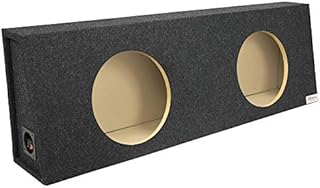 Bbox Dual Sealed 12 Inch Subwoofer Enclosure - Pro Series Dual Sealed SPL Car Subwoofer Boxes & Enclosures - Premium Subwoofer Box Improves Audio Quality, Sound & Bass - Spring Terminals