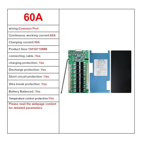 BMS 5S 18V 18650 circuit imprimé PCB 60A avec équilibreur NTC pour batterie d'outils - 3