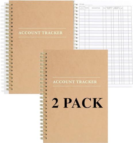 2 Pack Accounting Ledger Books for Home Budget Tracking, Business Bookkeeping – Home Expense Tracking Notebook – Expense Ledger for Small Business Bookkeeping – Bookkeeping Book (100 Pages 2 Pack)