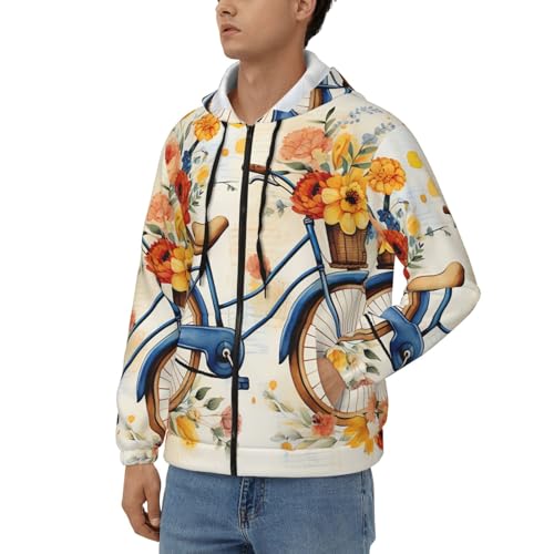 Sudadera con capucha y cierre para hombre miniatura 2