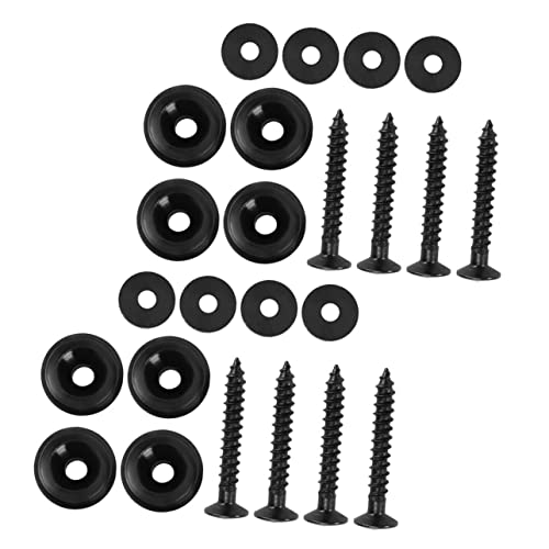 BESPORTBLE 8pcs Guitar Strap Locks Metal Buttons with Strap Blocks Easy to Install for Electric Bass Ukulele Secure Attachment and Humanized Design