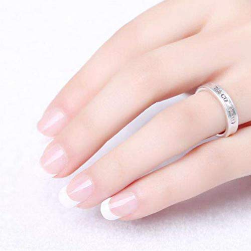 nuoshen 1200 Stücke Selbstklebend French Nail Sticker, 1.7cm Französisch Nagel Aufkleber Schablonen 3D Weiß Linie Nail… – Bild 7