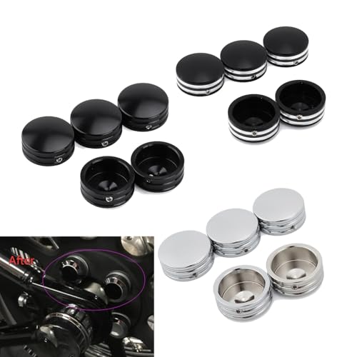 Cubierta de cadena Harley Softail con kit de pernos planos CNC antichoque 2